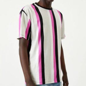 Pink Vertical Striped T-Shirt